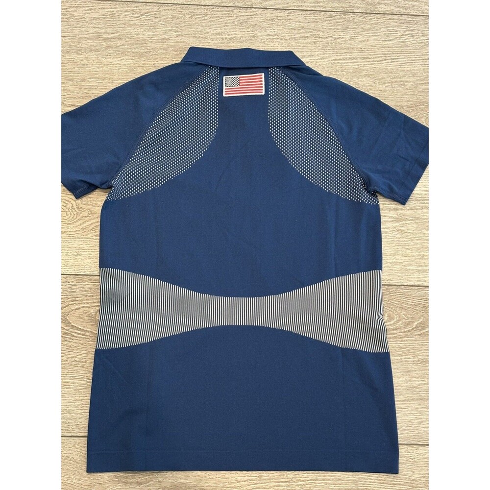 J Lindeberg Alizee Seamless Team USA Golf Polo Shirt Navy Womens Size Small NWT - Picture 4 of 6